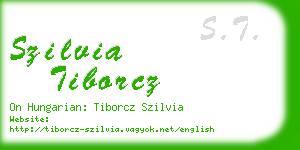 szilvia tiborcz business card